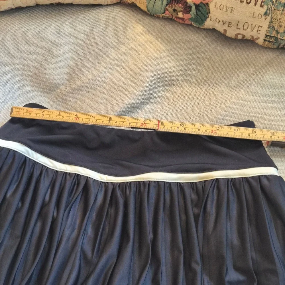Juicy Couture Sport Tennis Skort Womens Large Black Pleated Athleisure Sporty